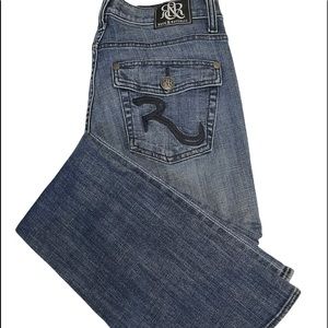 Rock & Republic Women's Kassandra 5 Pocket Blue Jeans Size 10 M Cotton Blend